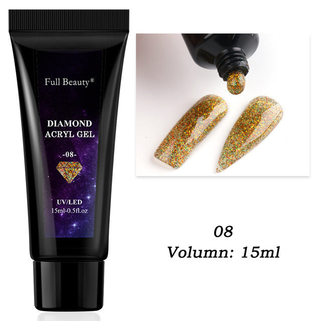 Glitter Crystal Nail Extension Glue – Strong Adhesive Gel for DIY & Salon Nail Art - HZ Mobile