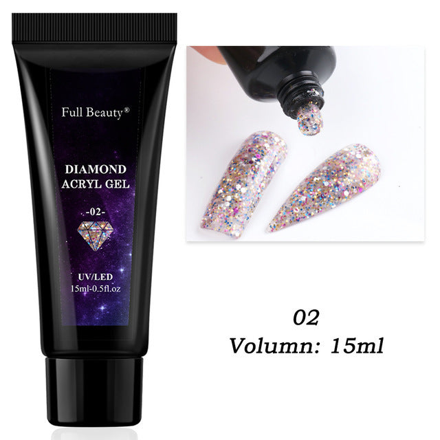 Glitter Crystal Nail Extension Glue – Strong Adhesive Gel for DIY & Salon Nail Art - HZ Mobile