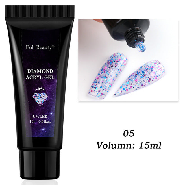 Glitter Crystal Nail Extension Glue – Strong Adhesive Gel for DIY & Salon Nail Art - HZ Mobile