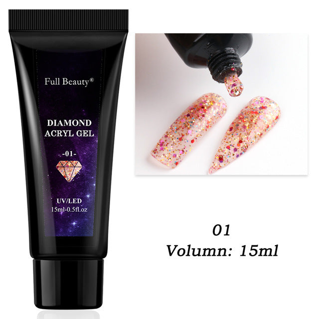 Glitter Crystal Nail Extension Glue – Strong Adhesive Gel for DIY & Salon Nail Art - HZ Mobile