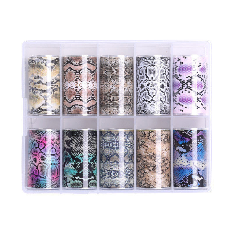 Classic Snake & Star Nail Stickers – Instagram-Inspired Manicure Decal Set for DIY & Salon - HZ Mobile
