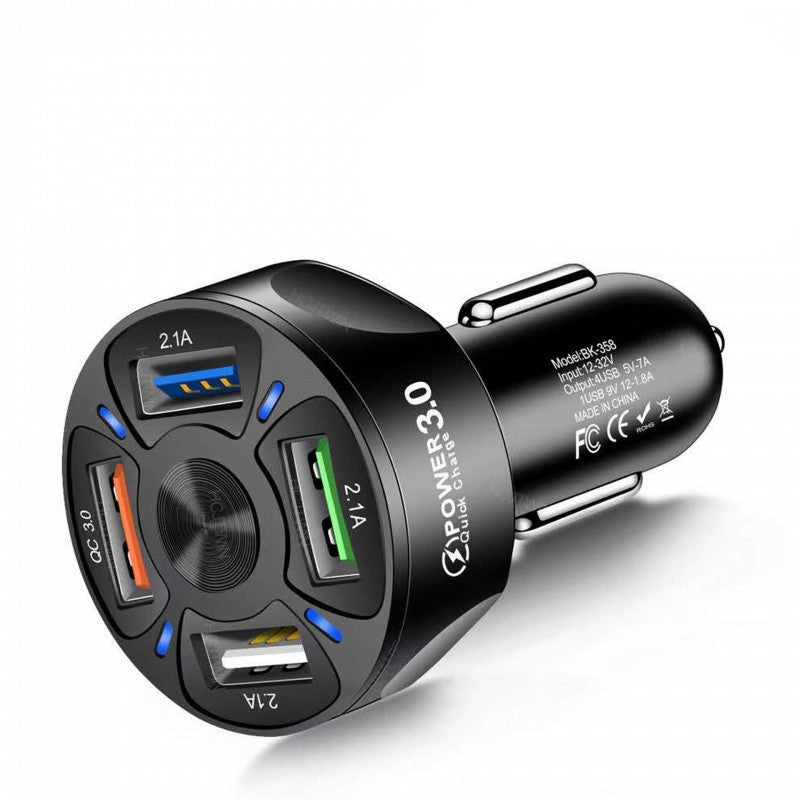 Fast Charge Car Charger One For Four Car Mobile Phone Charger Car Charger - HZ Mobile