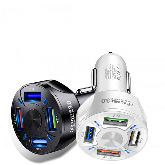 Fast Charge Car Charger One For Four Car Mobile Phone Charger Car Charger - HZ Mobile