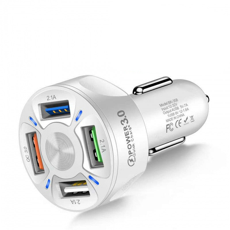 Fast Charge Car Charger One For Four Car Mobile Phone Charger Car Charger - HZ Mobile
