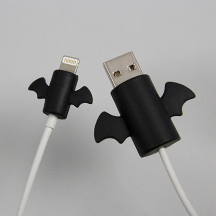 Angel Creative Simple Data Cable Protective Cover Bat Mobile Phone Headset Charging Cable Anti-Breaking Protective Cover - HZ Mobile