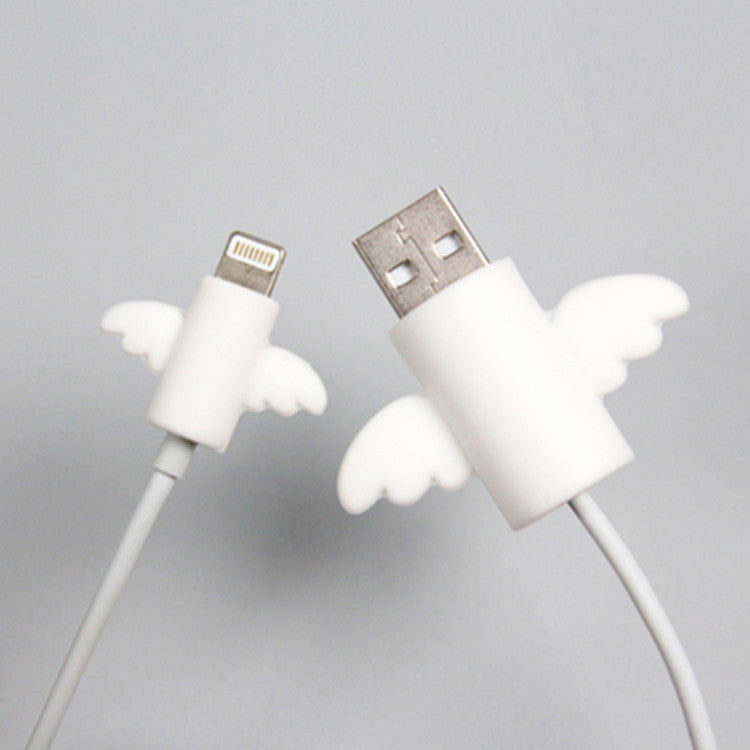 Angel Creative Simple Data Cable Protective Cover Bat Mobile Phone Headset Charging Cable Anti-Breaking Protective Cover - HZ Mobile