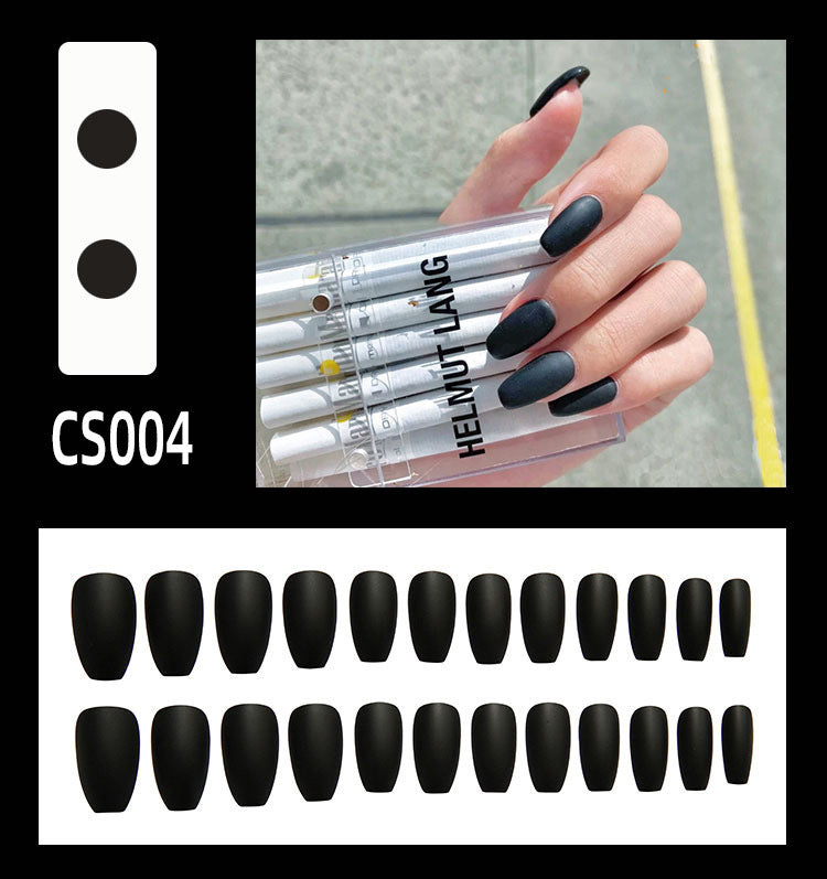 Autumn & Winter Frosted Ballet Fake Nails – Waterproof Press-On Tips with Stylish Personality Design - HZ Mobile
