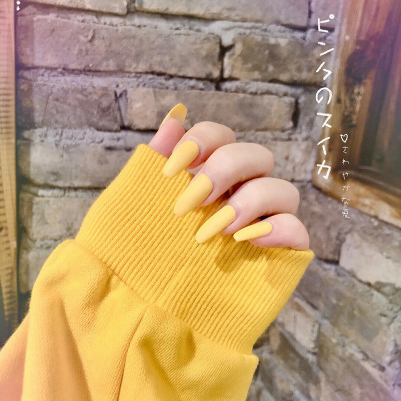 Autumn & Winter Frosted Ballet Fake Nails – Waterproof Press-On Tips with Stylish Personality Design - HZ Mobile