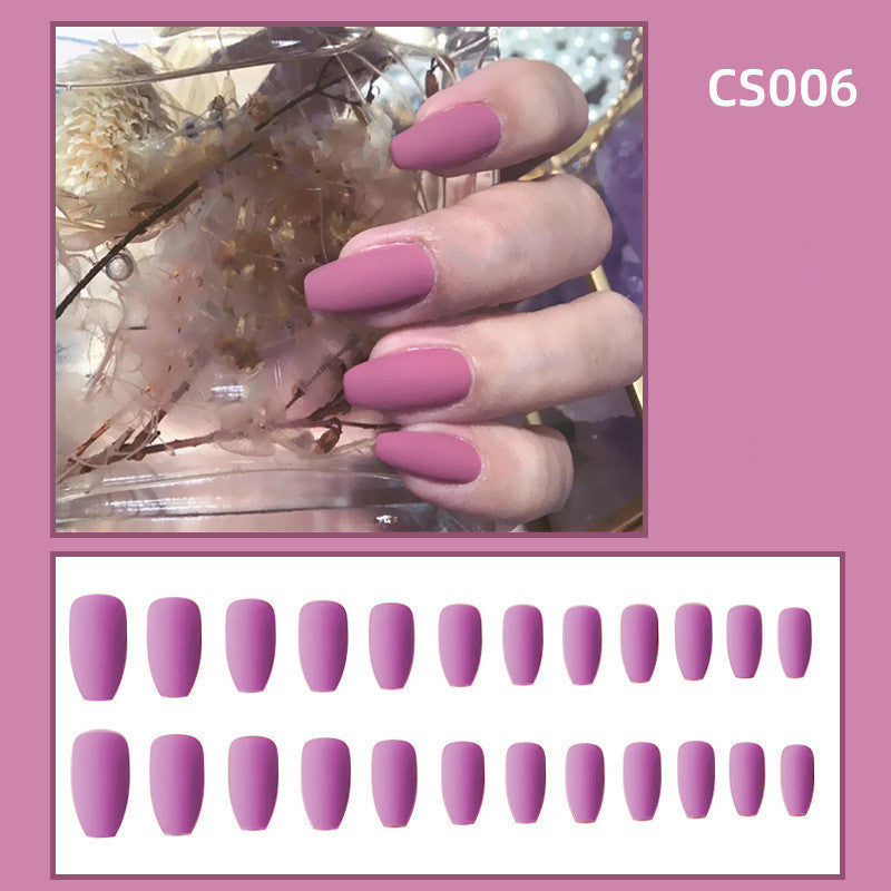 Autumn & Winter Frosted Ballet Fake Nails – Waterproof Press-On Tips with Stylish Personality Design - HZ Mobile