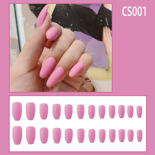 Autumn & Winter Frosted Ballet Fake Nails – Waterproof Press-On Tips with Stylish Personality Design - HZ Mobile