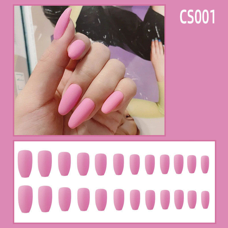 Autumn & Winter Frosted Ballet Fake Nails – Waterproof Press-On Tips with Stylish Personality Design - HZ Mobile