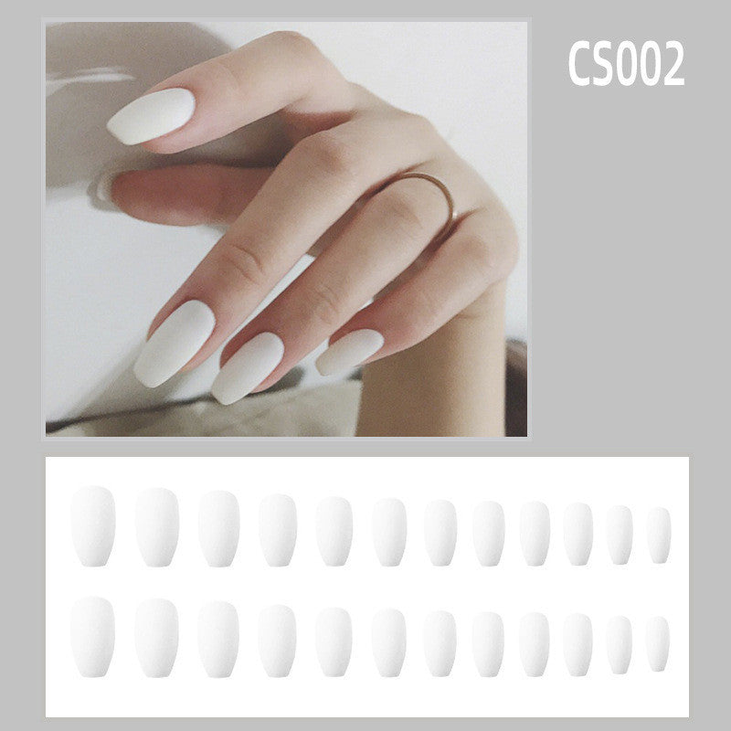 Autumn & Winter Frosted Ballet Fake Nails – Waterproof Press-On Tips with Stylish Personality Design - HZ Mobile