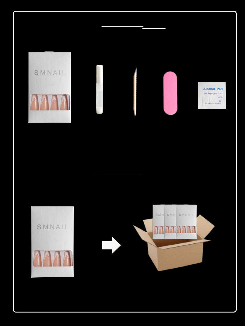 Finished Nail Art Set – Glitter Sugar Snow Powder Wearable Press-On Nails for DIY & Salon - HZ Mobile