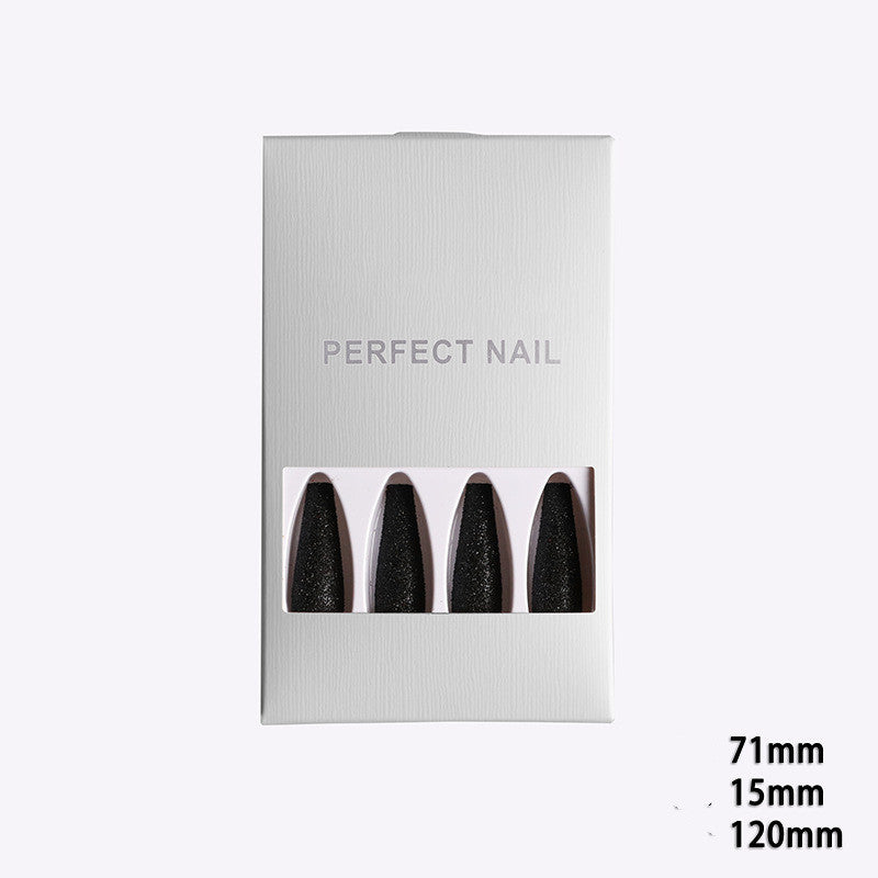 Finished Nail Art Set – Glitter Sugar Snow Powder Wearable Press-On Nails for DIY & Salon - HZ Mobile