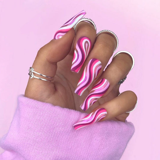 Detachable Artistic Press-On Nails – Reusable False Fingernails with Tips for Salon-Quality Manicure at Home - HZ Mobile