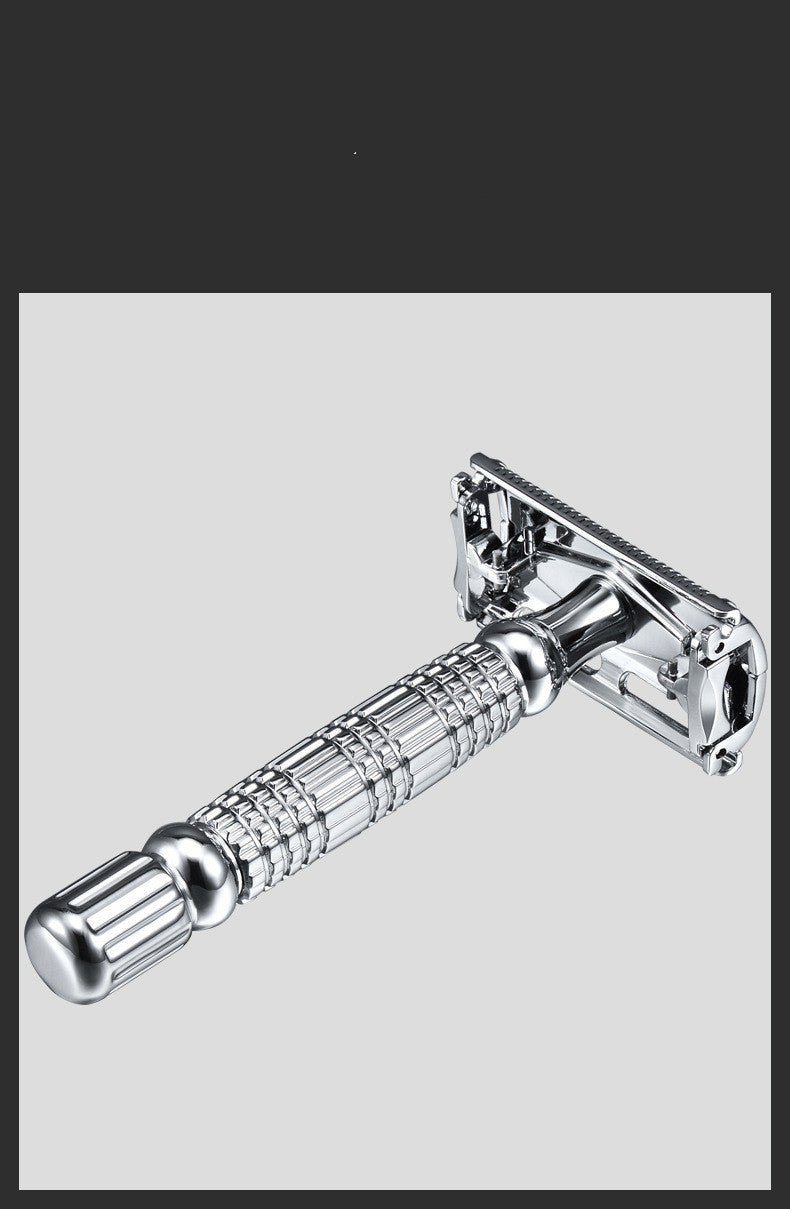Men’s Manual Safety Razor – Classic Double-Edge Beard Shaver with Razor Holder - HZ Mobile