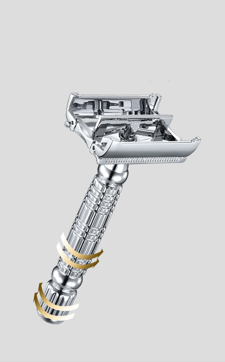 Men’s Manual Safety Razor – Classic Double-Edge Beard Shaver with Razor Holder - HZ Mobile
