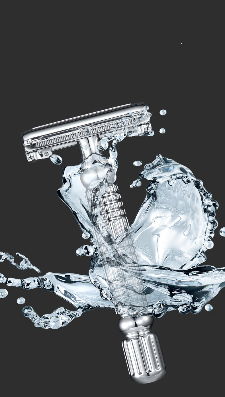 Men’s Manual Safety Razor – Classic Double-Edge Beard Shaver with Razor Holder - HZ Mobile