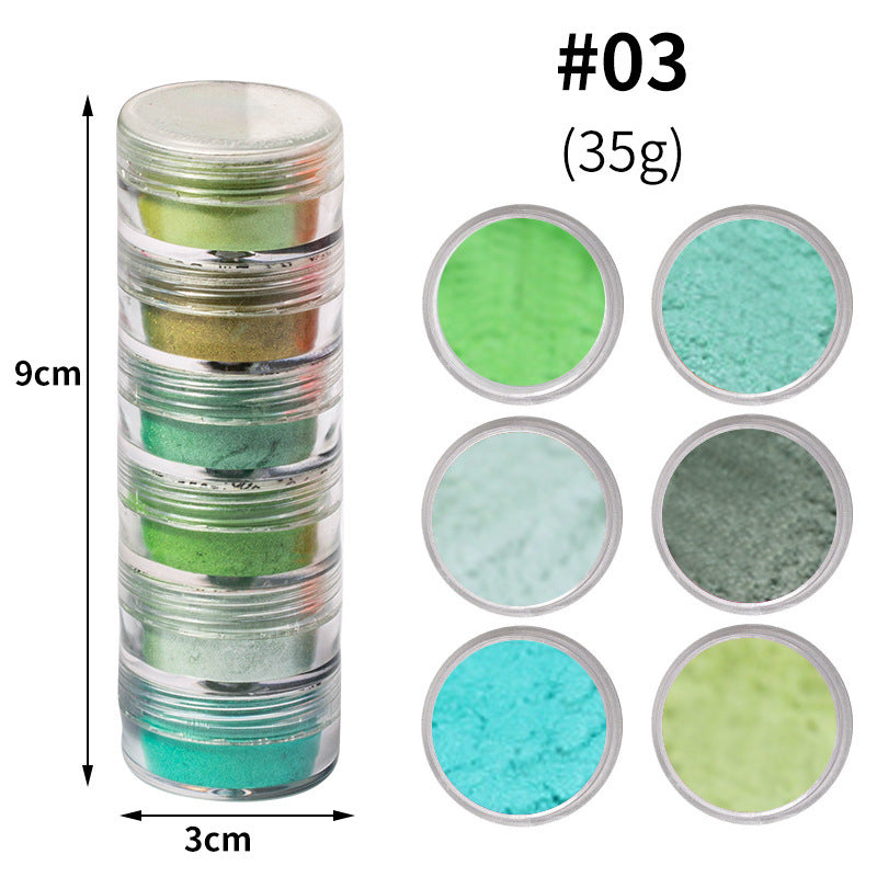 6 Colors Pearl Powder – Shimmer Dyed Pigment for Nails, Crafts & Resin Art - HZ Mobile