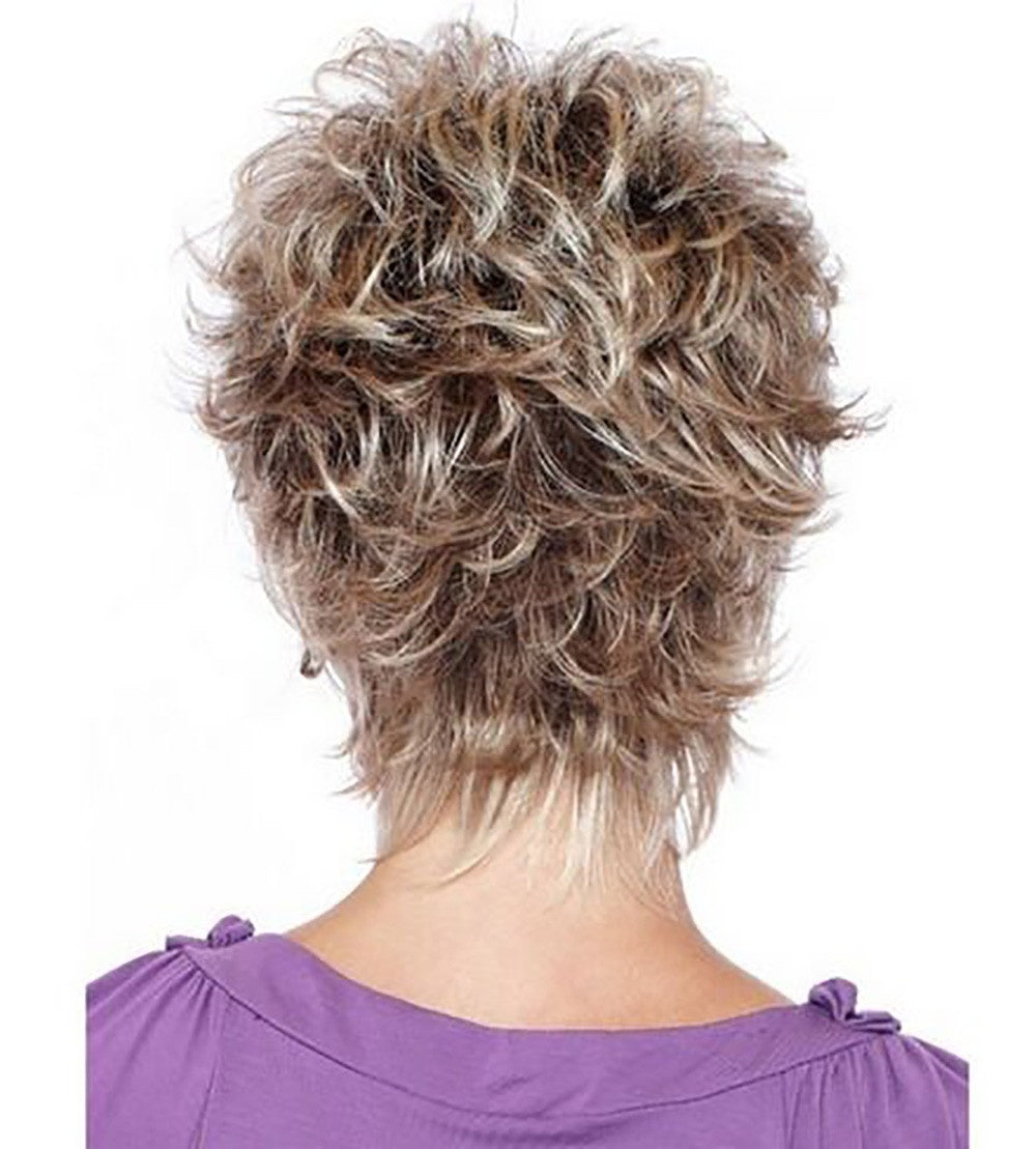 Golden Brown Melange Short Wig – Natural-Look Short Hair for Women - HZ Mobile