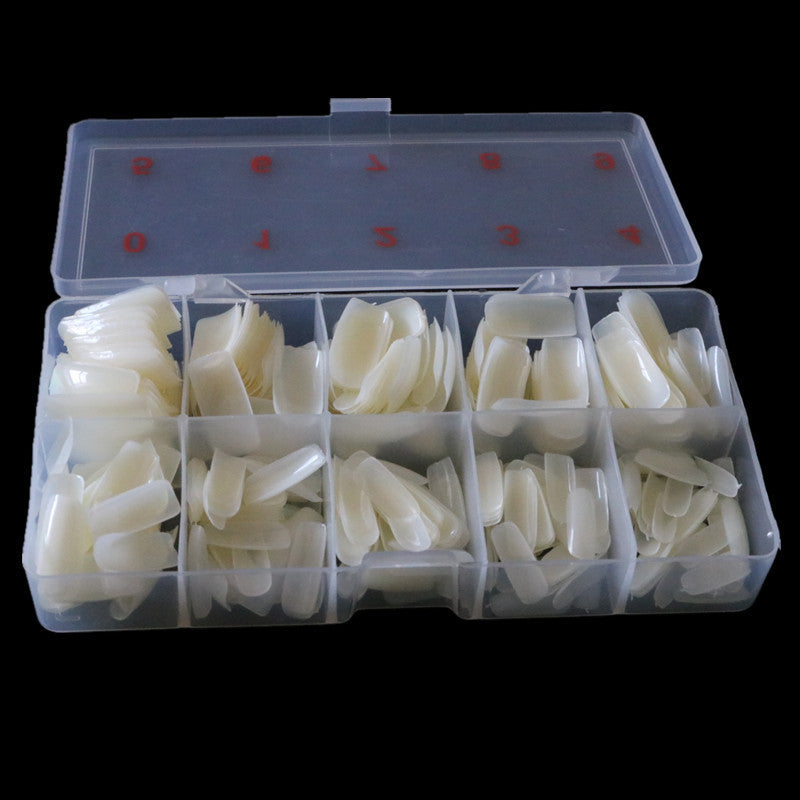 500 Pcs Nail Art Armor Tips – Transparent & Natural Full/Half Cover Fake Nail Pieces with French Style - HZ Mobile