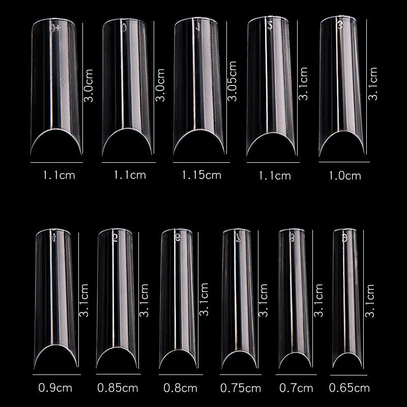 French Long Fake Nails – Classic Press-On Acrylic Tips for Salon & DIY Manicure - HZ Mobile