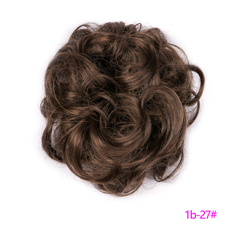Fluffy Curly Hair Bun with Drawstring – Natural Look Hair Ring & Bun Maker for Women - HZ Mobile