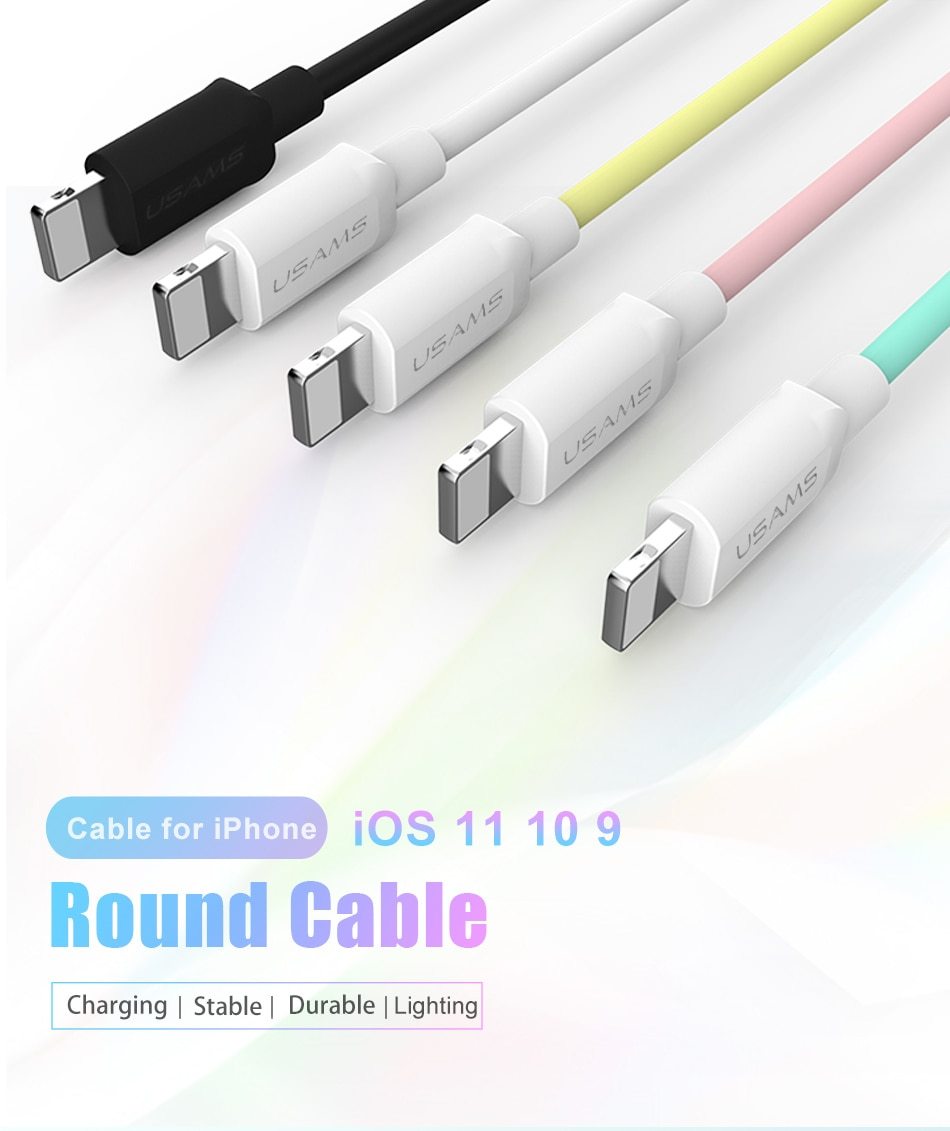 Compatible WithUSB Cable For  Charger X 8 7 6 6s Plus 5 5s SE,2A 1M Mobile USB Data Cable For  Cable For Lightning Cable - HZ Mobile