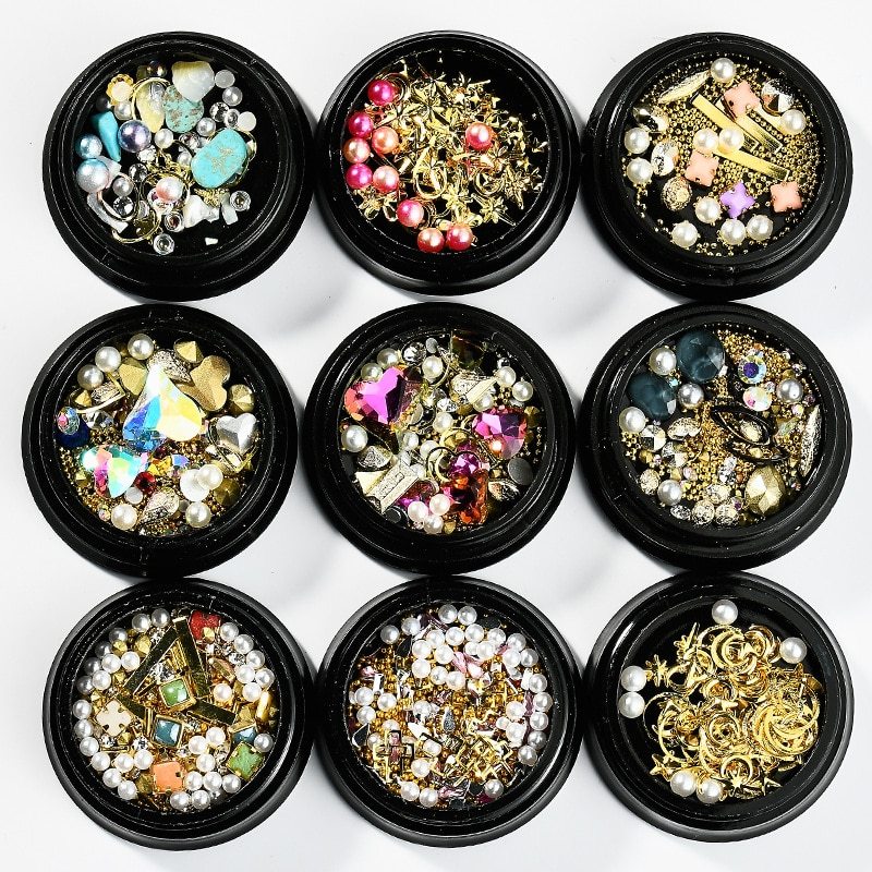 Copper Round Rivets & Sequins – Xingyue Nail Drill Ornaments for DIY Acrylic & Gel Nail Art - HZ Mobile