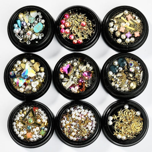 Copper Round Rivets & Sequins – Xingyue Nail Drill Ornaments for DIY Acrylic & Gel Nail Art - HZ Mobile