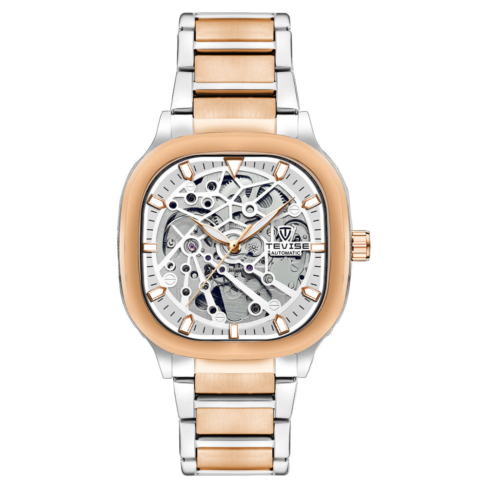 Waterproof Automatic Luminous Square Hollow Men’s Watch – HZ Mobile - HZ Mobile