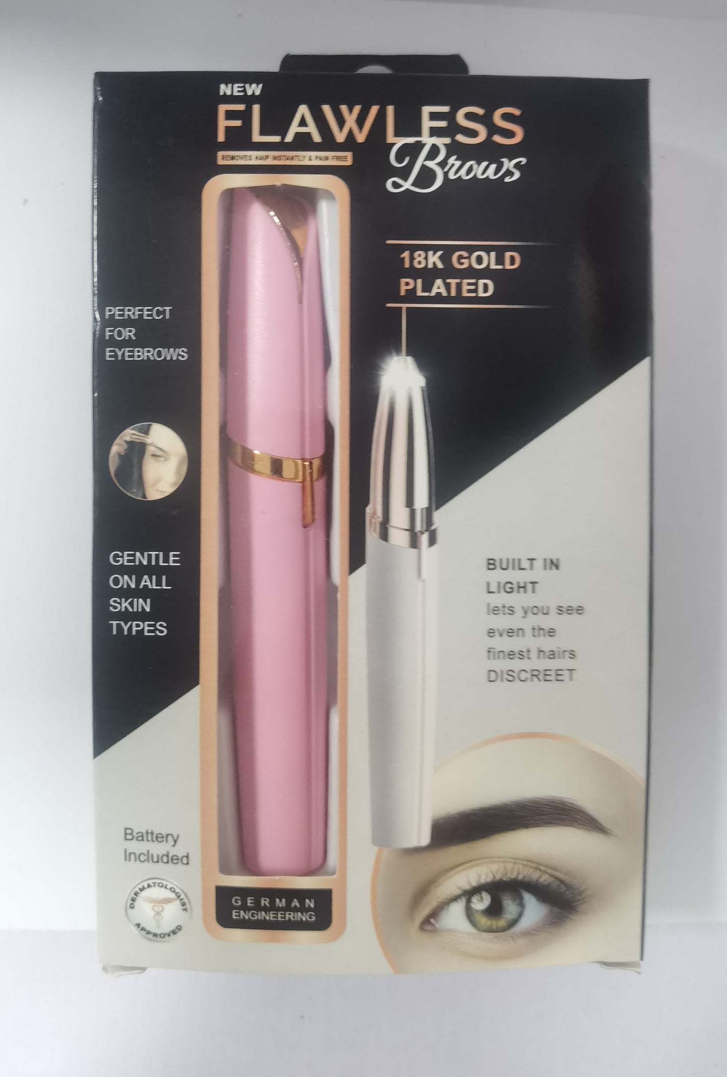 Mini Electric Eyebrow Trimmer – Painless Hair Remover with LED Light for Brows & Face - HZ Mobile