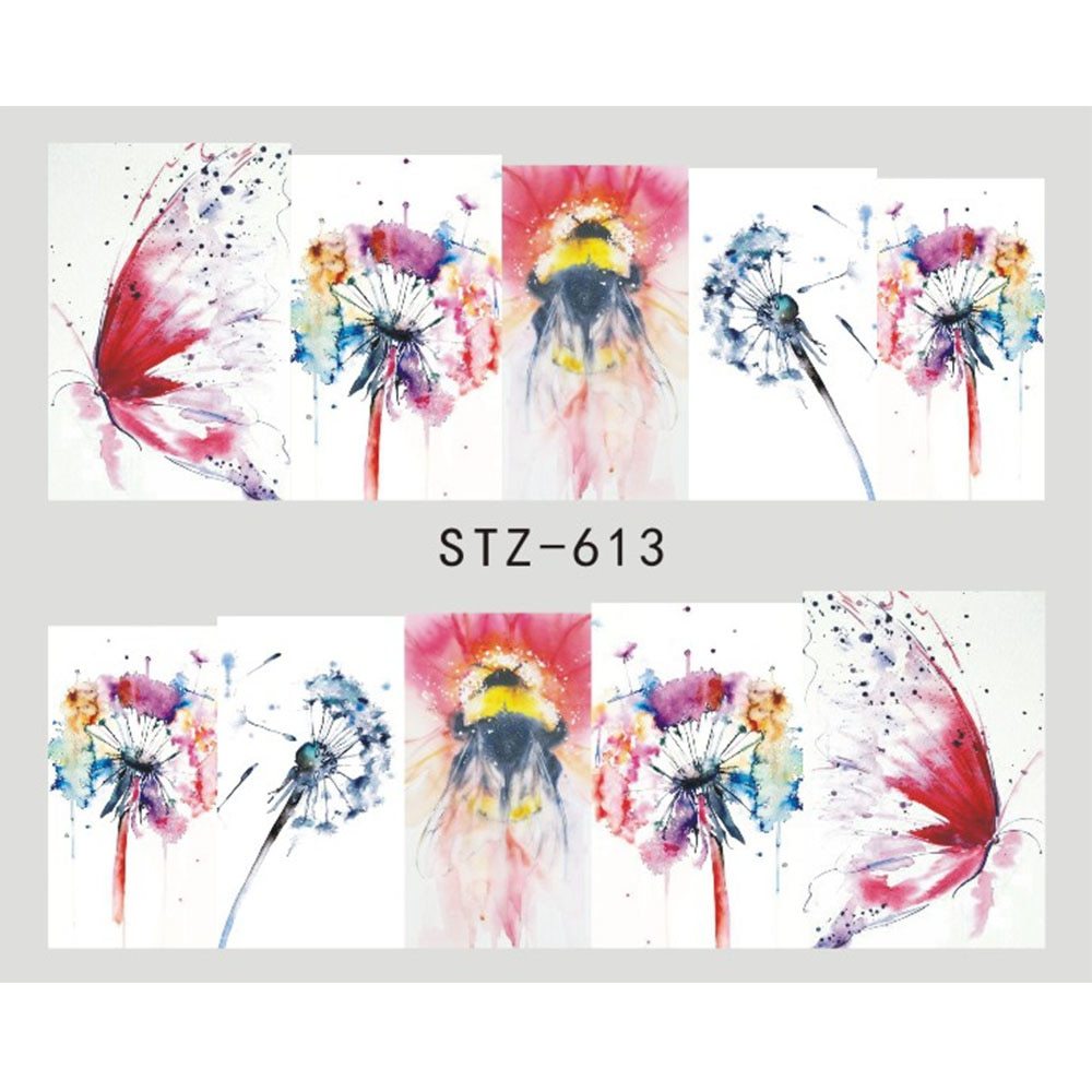 Butterfly & Flower Nail Sticker – 1pc Water Transfer Decal Slider for Nail Art & Manicure Wraps (JISTZ508) - HZ Mobile