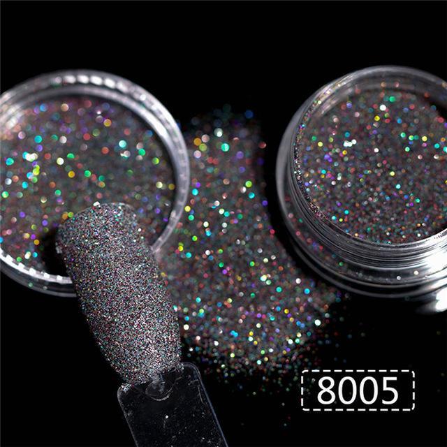 Holographic Nail Glitter Powder – Sparkling Fine Dust for Acrylic, Gel & DIY Nail Art - HZ Mobile