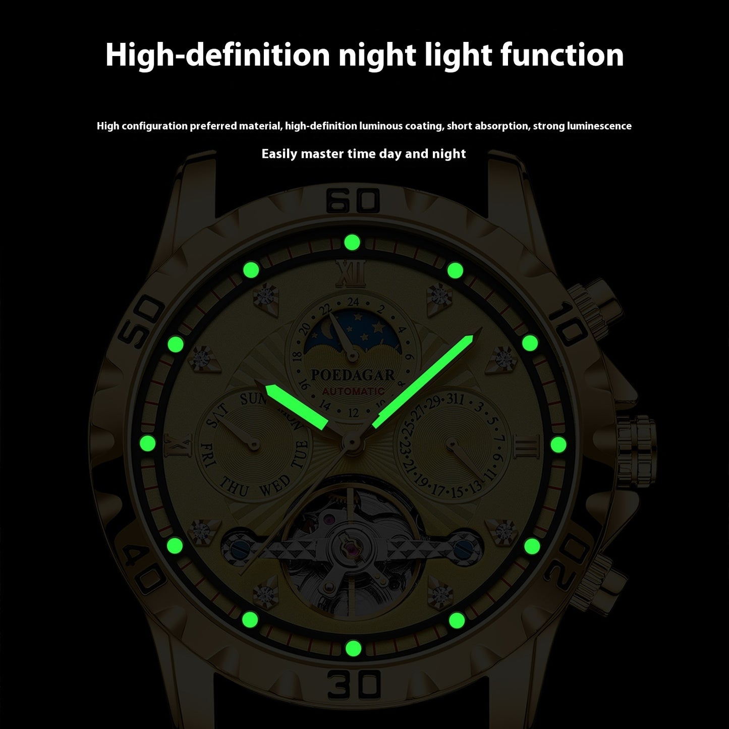Men’s Mechanical Waterproof Luxury Multifunction Watch – HZ Mobile - HZ Mobile
