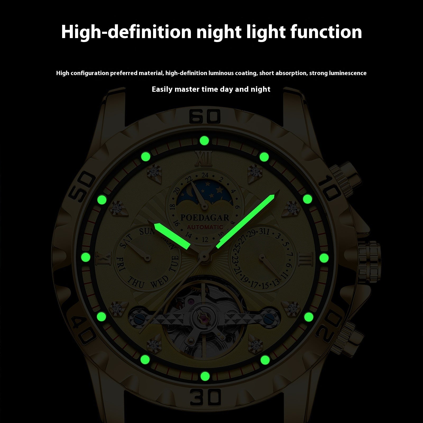 Men’s Mechanical Waterproof Luxury Multifunction Watch – HZ Mobile - HZ Mobile