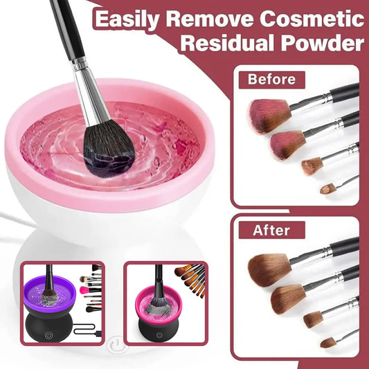Electric Makeup Brush Cleaner – Portable Automatic USB Cleaning Machine for All Brush Sizes - HZ Mobile
