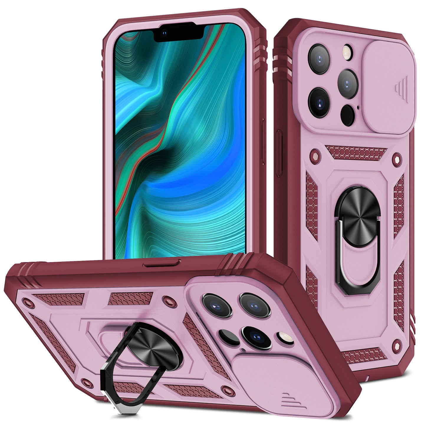 New Magnetic Mobile Phone Case With Sliding Window Bracket - HZ Mobile