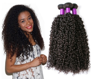 Brazilian Virgin Human Hair – Kinky Curly Wig & Hair Extensions, Natural Black Weave Bundles - HZ Mobile