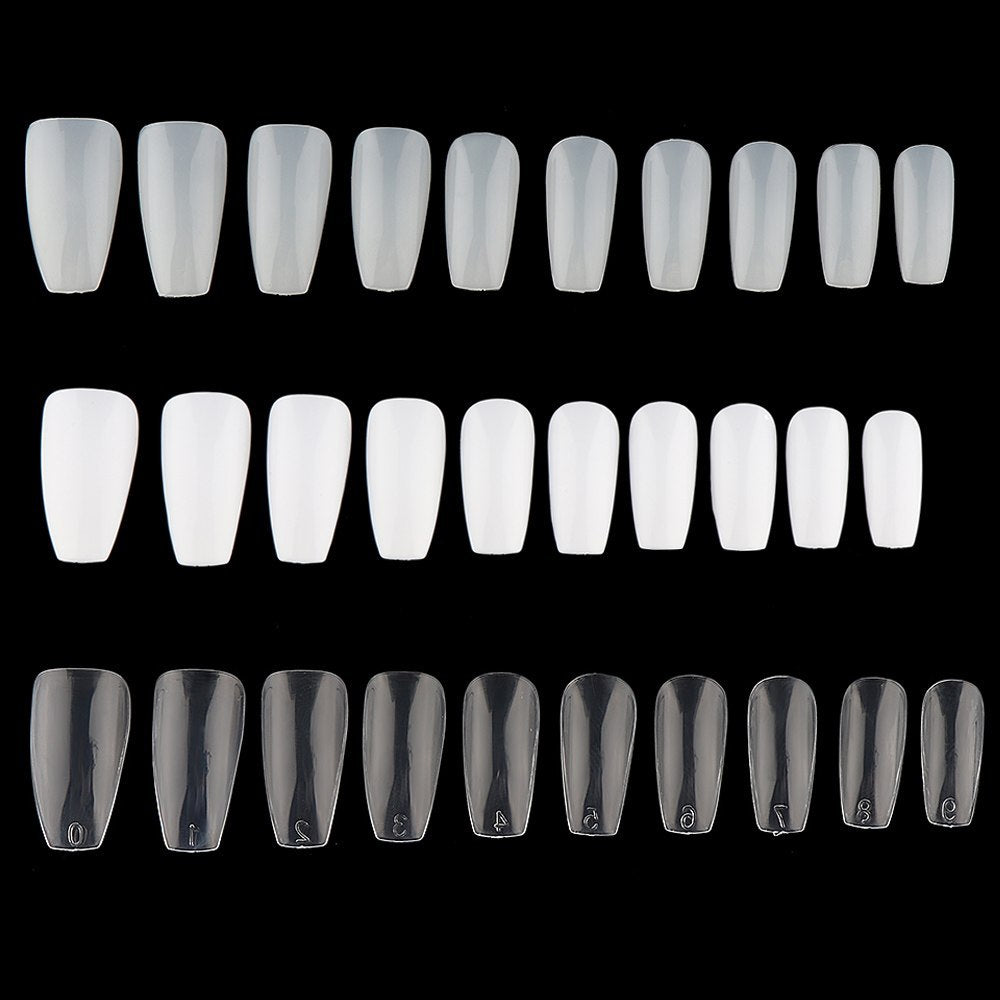 Long Ballerina Coffin False Nails – Full Cover Fashion Press-On Tips for DIY Nail Art - HZ Mobile