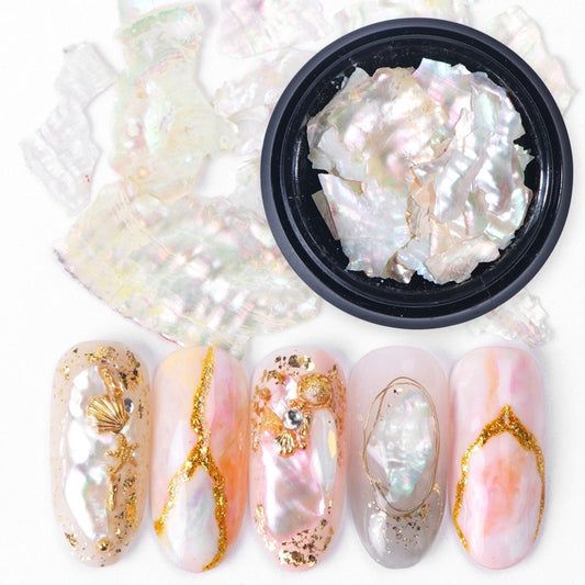 Nail Shell Ornaments – Iridescent Crushed Shell Flakes for DIY Acrylic & Gel Nail Art - HZ Mobile