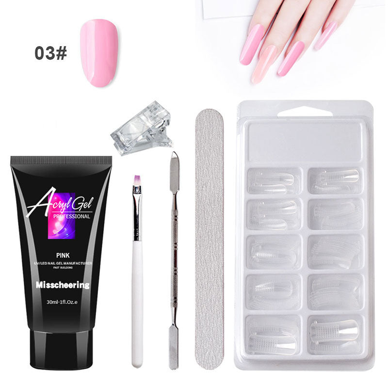 Painless Extension Gel Nail Art Without Paper Holder Quick Model Painless Crystal Gel Set - HZ Mobile