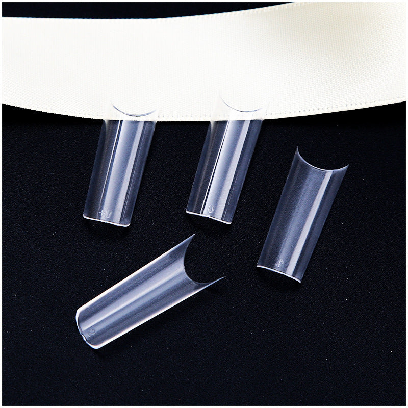 French Long Fake Nails – Classic Press-On Acrylic Tips for Salon & DIY Manicure - HZ Mobile
