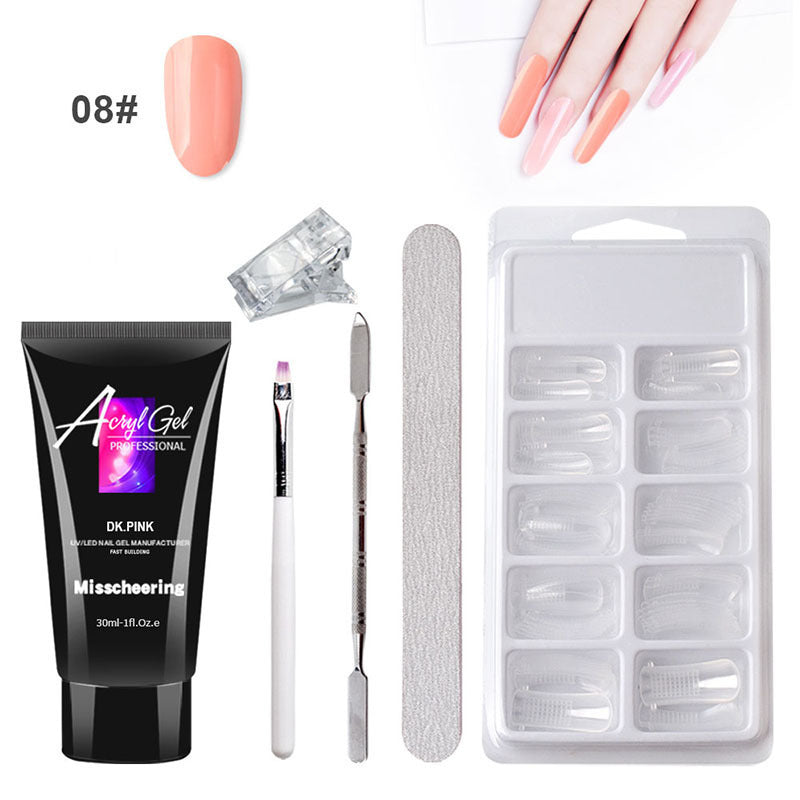 Painless Extension Gel Nail Art Without Paper Holder Quick Model Painless Crystal Gel Set - HZ Mobile