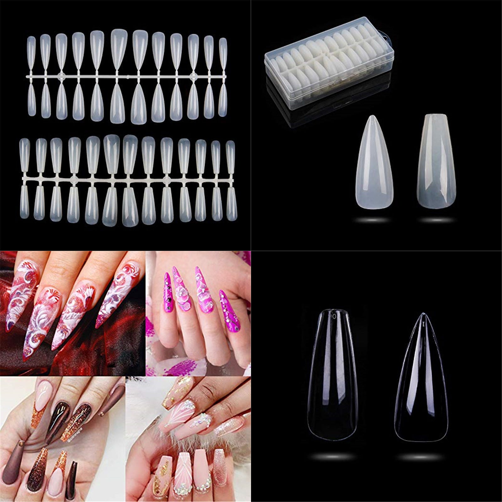 Non-Marking False Nails – Reusable Press-On Nail Tips with Invisible Glue for DIY Manicure - HZ Mobile