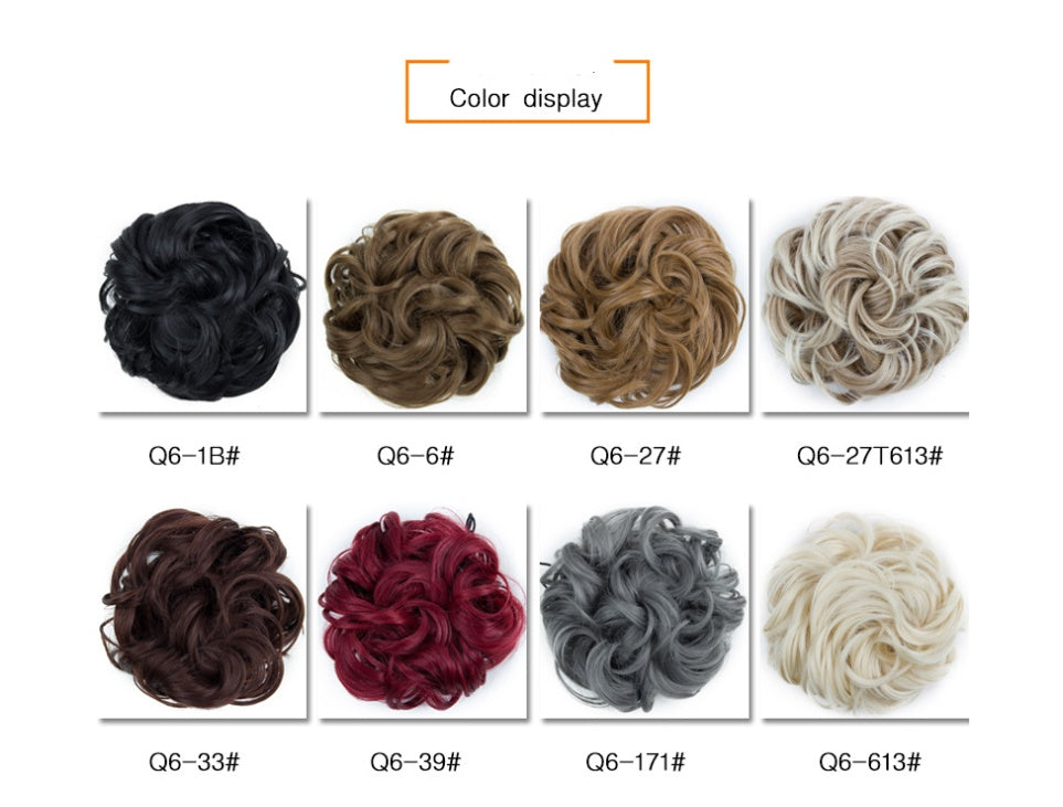 Fluffy Curly Hair Bun with Drawstring – Natural Look Hair Ring & Bun Maker for Women - HZ Mobile