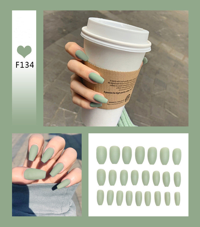 Nail Art Scrub Ballet Fake Nails – Matte Textured Press-On Tips for DIY & Salon Manicure - HZ Mobile
