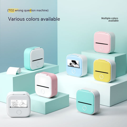Portable Mini Thermal Label Printer Home Photo Printer Student Wrong Question Printer Bluetooth-compatible Mini Label Printer Price Tag - HZ Mobile