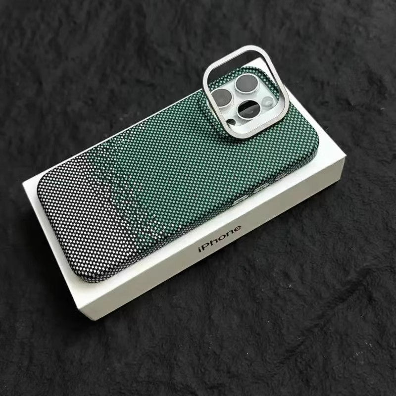 Woven Pattern Autumn & Winter Solid Color Drop-Resistant iPhone Case - HZ Mobile
