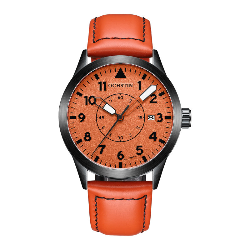 Metal Automatic Mechanical Leather Waterproof Men’s Luminous Watch – HZ Mobile - HZ Mobile